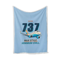 Thumbnail for Boeing 737 MAX 8 - Cartoon - Blanket - Light Blue