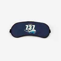 Thumbnail for Boeing 737 MAX 8 - Cartoon - Sleep Mask - Navy Blue