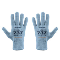 Thumbnail for Boeing 737 MAX 8 - Gloves - Full - Heritage + Name - Light Blue