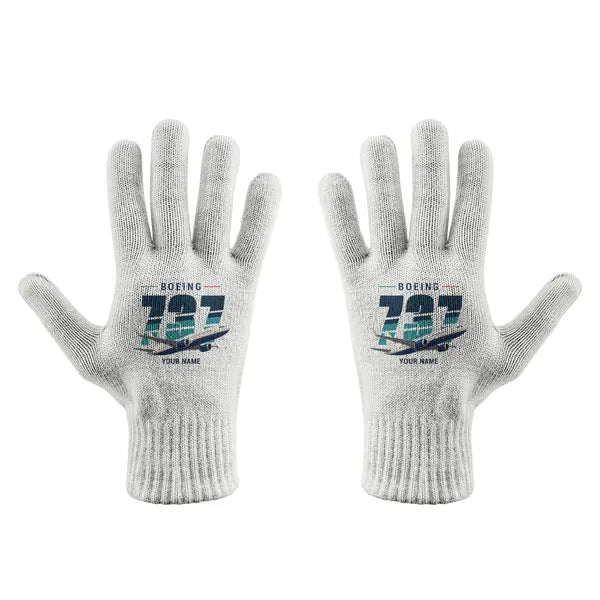 Boeing 737 MAX 8 - Gloves - Full - Original + Name - White