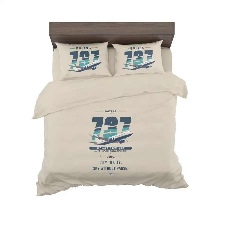 Boeing 737 MAX 8 - Original - Bedding Set - Beige