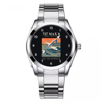 Thumbnail for Boeing 737 MAX 8 - Poster - Stainless Steel Band - For Men