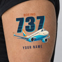 Thumbnail for Boeing 737 MAX 8 - Tattoo - Cartoon + Name - Man