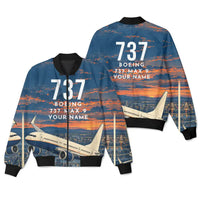 Thumbnail for Boeing 737 MAX 9 3D All-Over Print Clothing - Bomber Jacket - 3D + Name