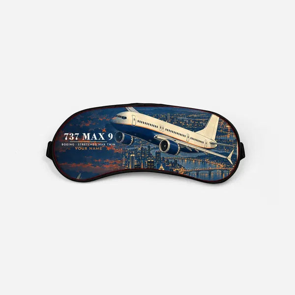 Boeing 737 MAX 9 - 3D + Name - Sleep Mask - Full Print