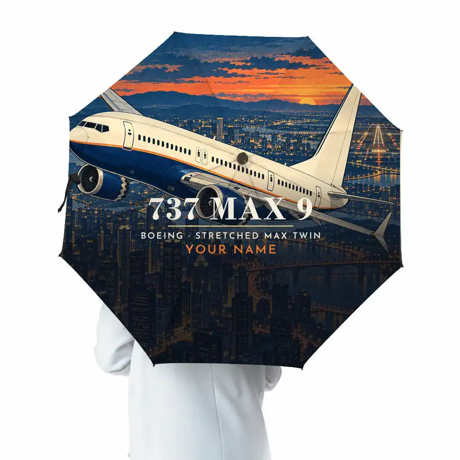 Boeing 737 MAX 9 - 3D + Name - Umbrella