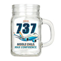 Thumbnail for Boeing 737 MAX 9 - Cartoon - Cocktail Glass (Mason Jar)