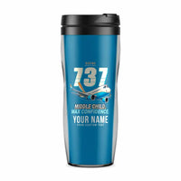Thumbnail for Boeing 737 MAX 9 - Cartoon + Name - Plastic (No Holder) - Light Blue