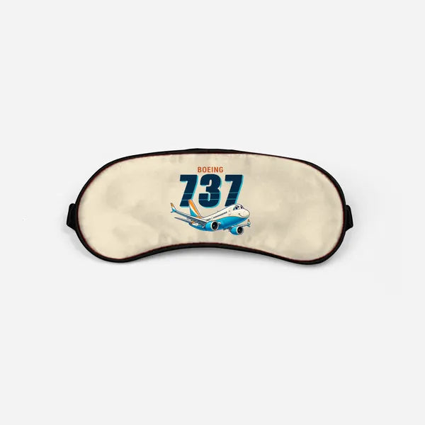 Boeing 737 MAX 9 - Cartoon - Sleep Mask - Beige