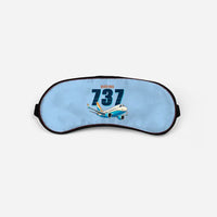 Thumbnail for Boeing 737 MAX 9 - Cartoon - Sleep Mask - Light Blue
