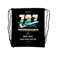 Thumbnail for Boeing 737 MAX 9 - Drawstring Bag - Original - Black
