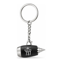 Thumbnail for Boeing 737 MAX 9 - Engine Key Chain - Heritage - Black