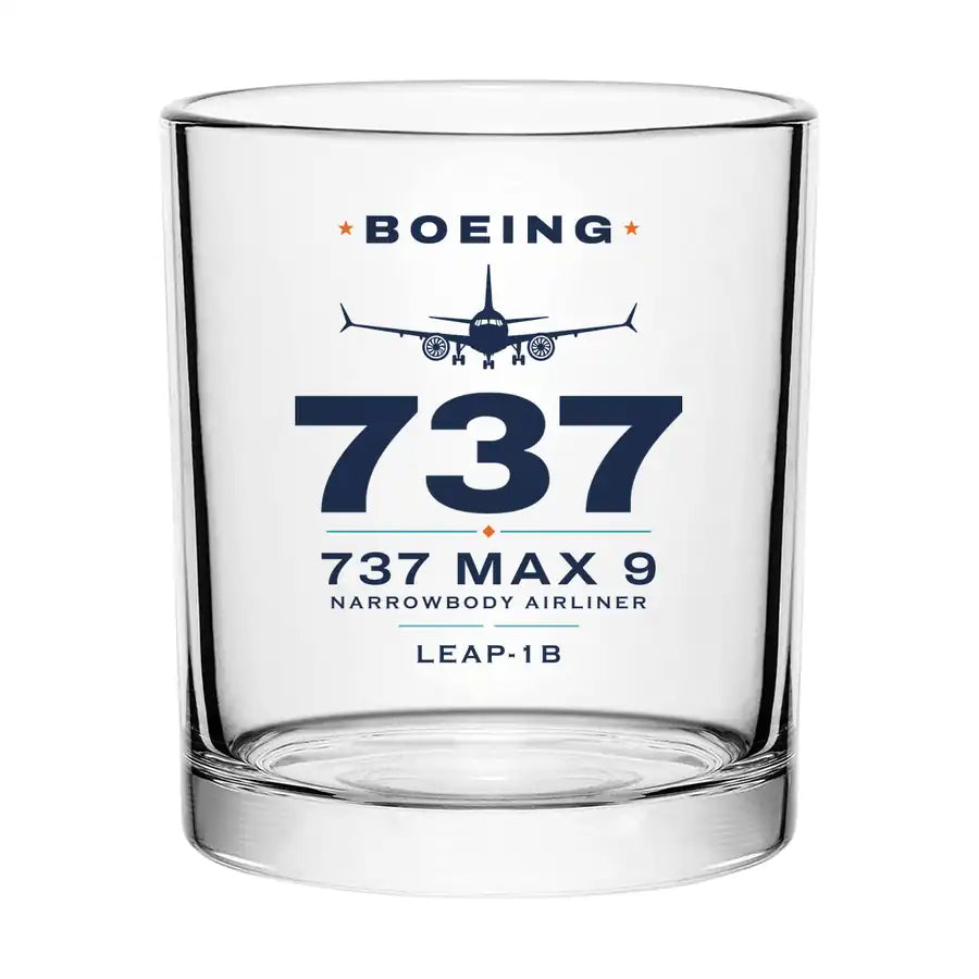 Boeing 737 MAX 9 - Heritage - Special Whiskey Glass