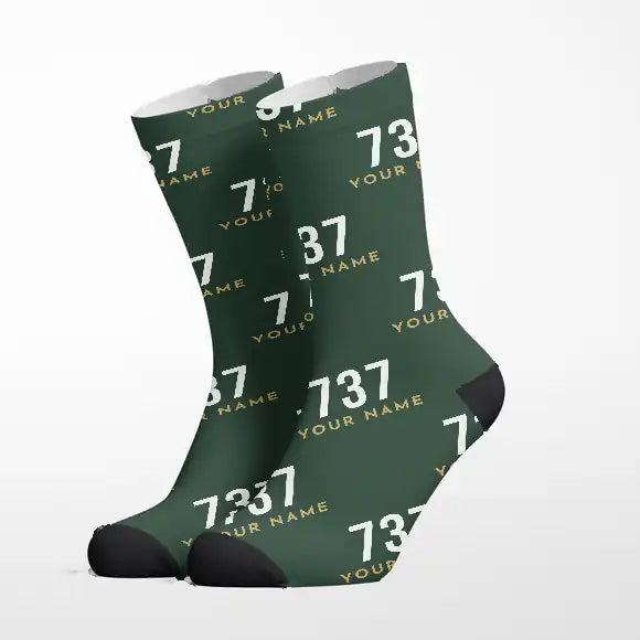 Boeing 737 MAX 9 - Socks - Alpine Green + Name