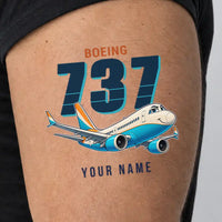 Thumbnail for Boeing 737 MAX 9 - Tattoo - Cartoon + Name - Man