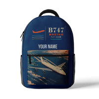 Thumbnail for Boeing 747-200B - 3D Backpack - Blue + Name