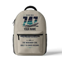 Thumbnail for Boeing 747-200B - 3D Backpack - Original + Name - Beige