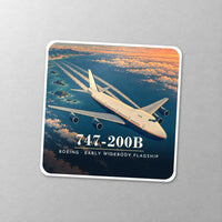 Thumbnail for Boeing 747-200B - 3D - Square Sticker - Close-up