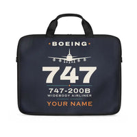 Thumbnail for Boeing 747-200B - Heritage + Name - Laptop Bag