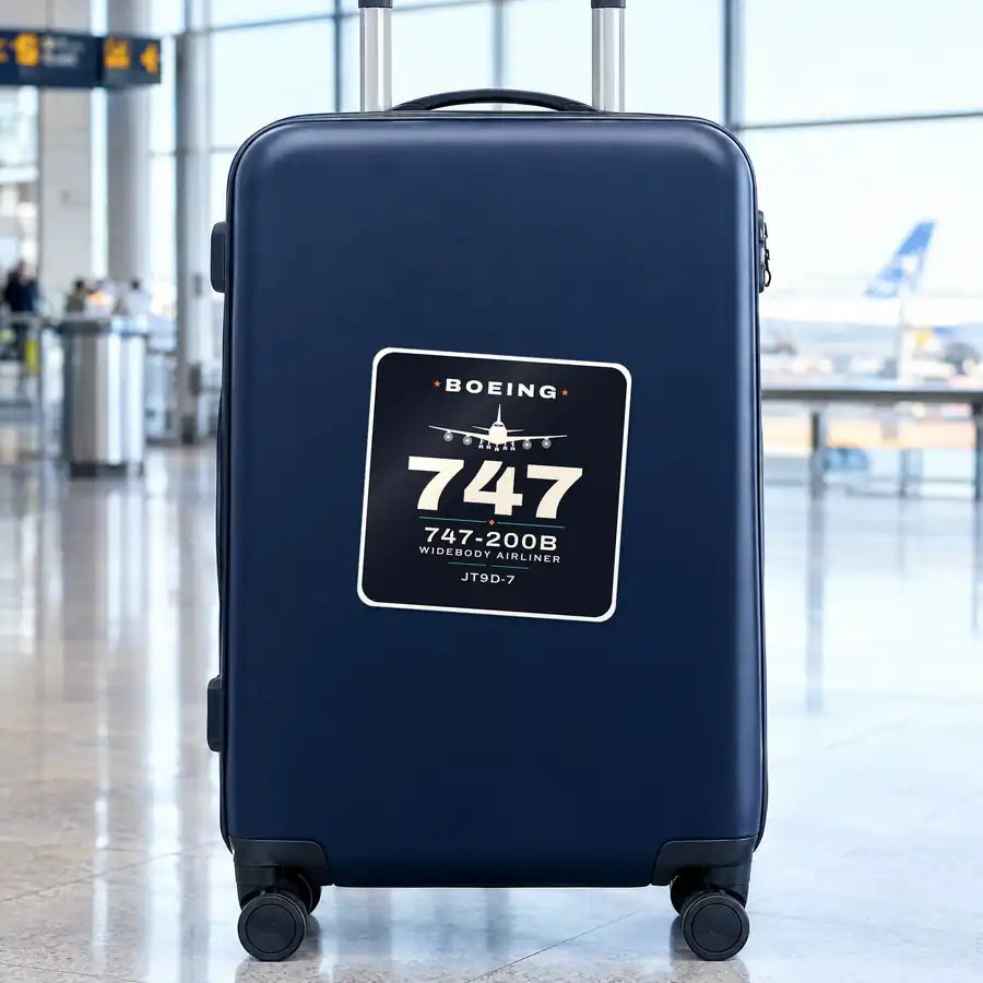 Boeing 747-200B - Heritage - Square Sticker - Suitcase