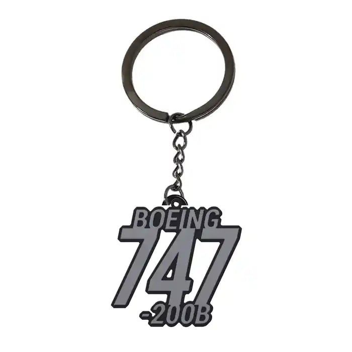 Boeing 747-200B - Hollow Key Chain - Tag - Black