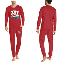 Thumbnail for Boeing 747-200B - Men Pajamas - Cartoon Chest - Red