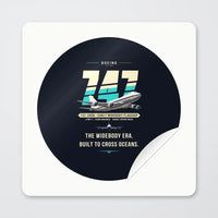 Thumbnail for Boeing 747-200B - Original - Circle Sticker - Peel