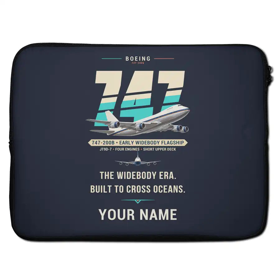 Boeing 747-200B - Original + Name - Laptop Sleeve