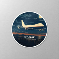 Thumbnail for Boeing 747-200F - 3D - Circle Sticker - Close-up