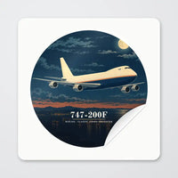 Thumbnail for Boeing 747-200F - 3D - Circle Sticker - Peel