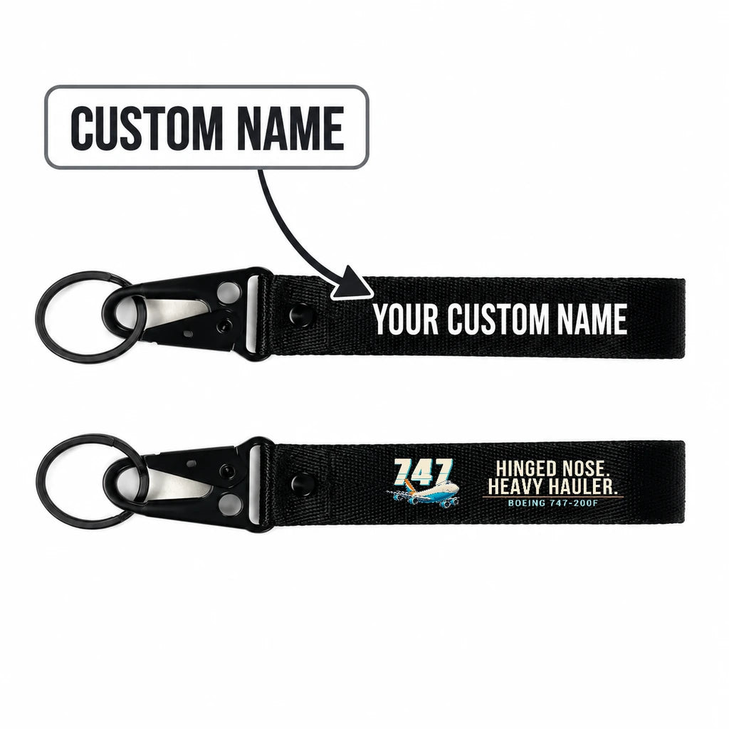 Boeing 747-200F Hawk-Shaped Key Chains - Black - Cartoon - Personalized