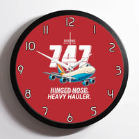 Thumbnail for Boeing 747-200F - Cartoon - Framed - Red