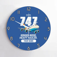 Thumbnail for Boeing 747-200F - Cartoon + Name - No Frame - Blue