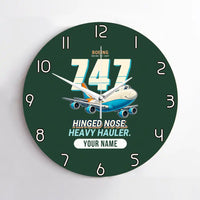Thumbnail for Boeing 747-200F - Cartoon + Name - No Frame - Dark Green