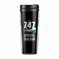 Thumbnail for Boeing 747-200F - Cartoon + Name - Plastic (No Holder) - Black