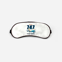 Thumbnail for Boeing 747-200F - Cartoon + Name - Sleep Mask - White