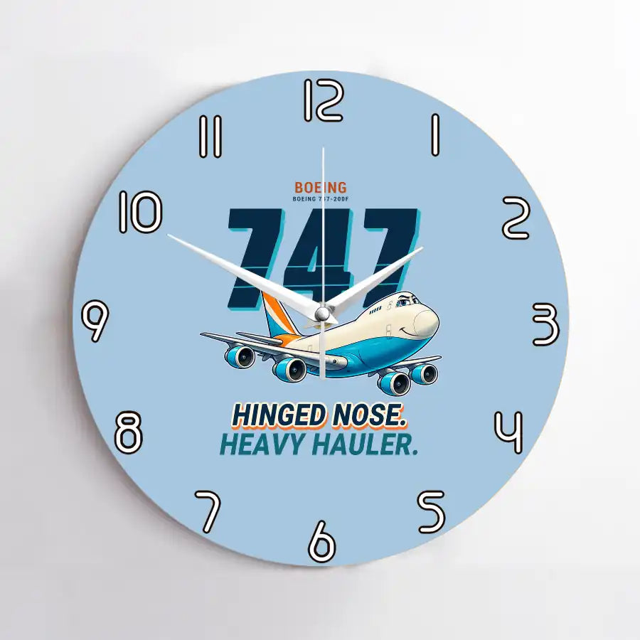 Boeing 747-200F - Cartoon - No Frame - Light Blue