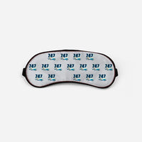 Thumbnail for Boeing 747-200F - Cartoon Pattern - Sleep Mask - Light Gray
