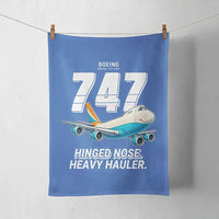 Thumbnail for Boeing 747-200F - Cartoon - Towel - Blue