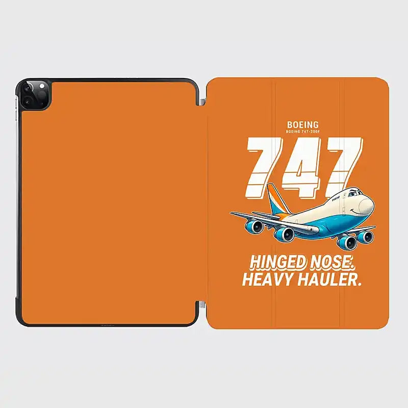 Boeing 747-200F - Cartoon - iPad Case - Orange