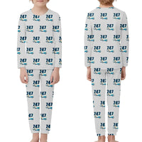 Thumbnail for Boeing 747-200F - Children Pajamas - Cartoon Pattern - Light Gray