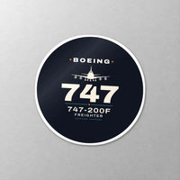 Thumbnail for Boeing 747-200F - Heritage - Circle Sticker - Close-up