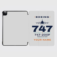 Thumbnail for Boeing 747-200F - Heritage + Name - iPad Case - Light Gray