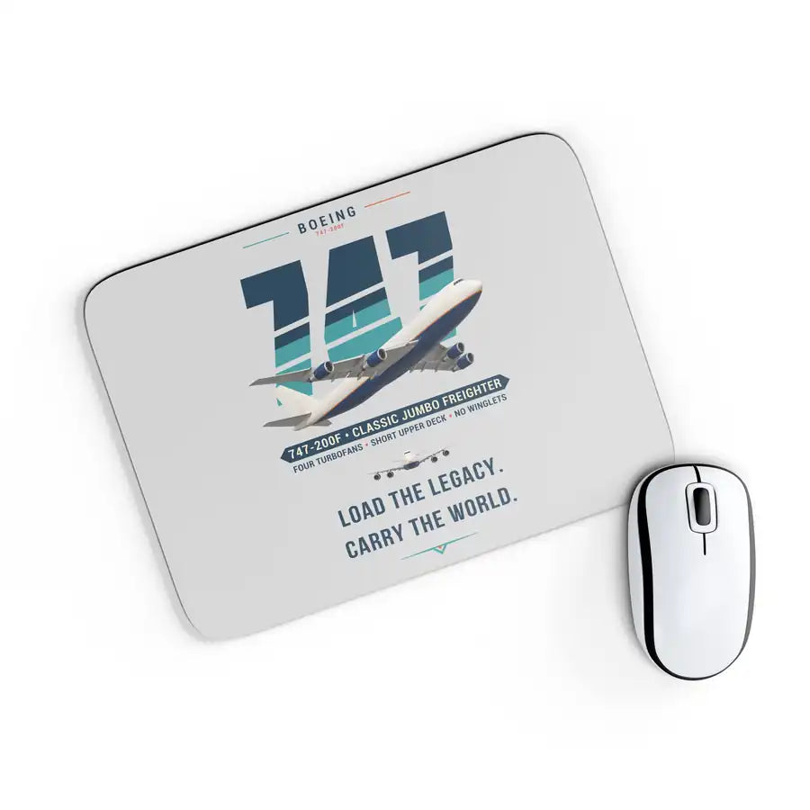 Boeing 747-200F - Original - Mouse Pad - Light Gray