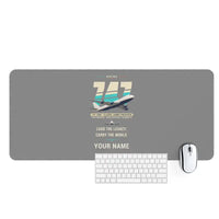 Thumbnail for Boeing 747-200F - Original + Name - Desk Mat - Gray