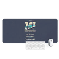 Thumbnail for Boeing 747-200F - Original + Name - Desk Mat - Navy Blue