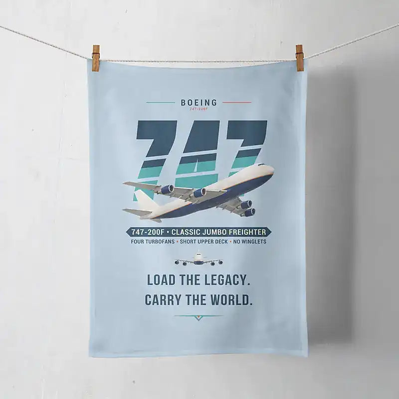 Boeing 747-200F - Original - Towel - Light Blue