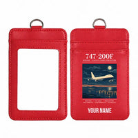 Thumbnail for Boeing 747-200F - Poster - ID Card Holder - Red + Name