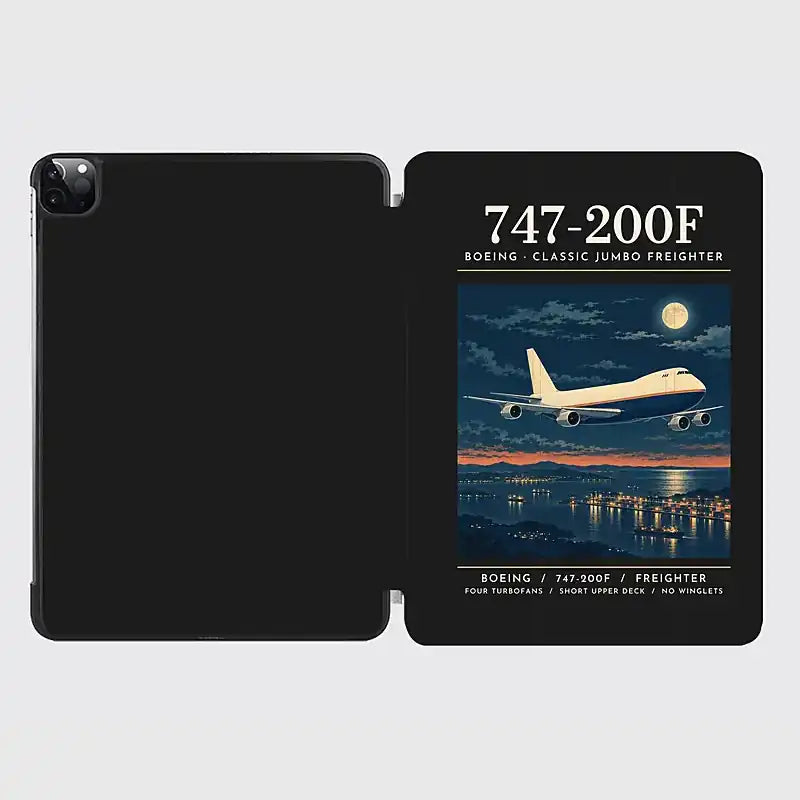 Boeing 747-200F - Poster - iPad Case - Black