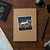 Thumbnail for Boeing 747-400 - 3D + Name - Square Sticker - Notebook